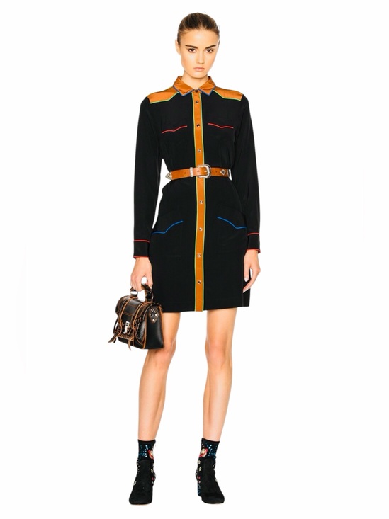 Coach Dresses & Skirts - COACH New with Tags SOLID SILK BlACK SHIRT DRESS. Size 2.